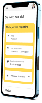 Celular com a página da Welvind aberta
